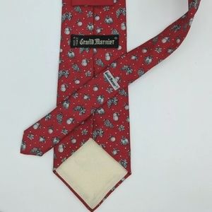 Vintage Grand Marnier Red Silk Tie Made In France